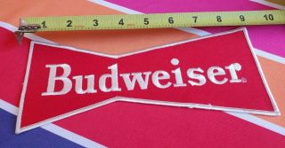 Vintage Budweiser Bow Tie Embroidered Patch - Large 9x4 Back Patch
