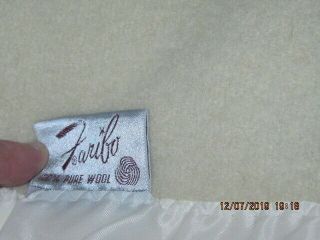 Vintage Off White Faribo Wool Blanket 92x84