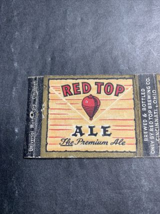 Red Top Ale Beer Matchbook Cover Cincinnati Ohio Rapid City South Dakota Bar 2