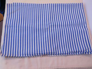Vintage Open Feedsack Feedbag Quilt Fabric Blue And White Striped