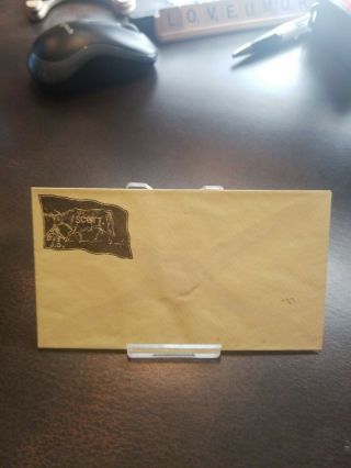 Rare Vintage Us Civil War Envelope Union Anti Confederate Davis Eaten By Scott