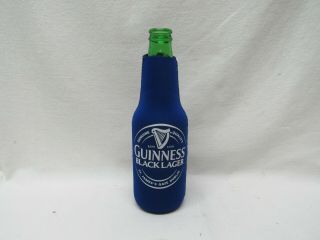 Guinness Black Lager Zipper Bottle Koozie (set Of 4)