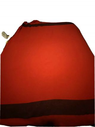 Vintage Wool Blanket Red With Black Stripes 86 " X 74 Horner Wool