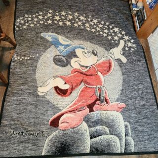 Biederlack Blanket The Walt Disney Company Mickey Mouse 68”x54” Made In Usa