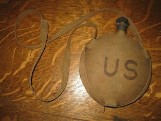 Antique Civil War - Spanish American War Canteen Marked Junior Hike Ny