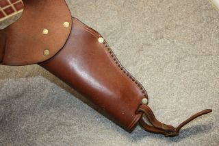 Vintage Military Brown Leather Shoulder Holster for Gun / Pistol 2