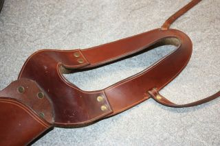 Vintage Military Brown Leather Shoulder Holster for Gun / Pistol 3