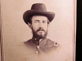 Civil War Officer In Baton Rouge Louisiana Cdv Photograph