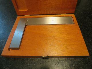 Vintage Brown And Sharp Precision Machinist Carpenter Square Wood Box 540