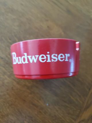 Vintage Collectible Red Budweiser Ashtray By Ornamin Ornapress Corp1.  5 X 3.  5 "
