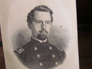 19th Indiana Infantry Iron Brigade Lt.  Colonel Alois Bachman Cdv Engraving