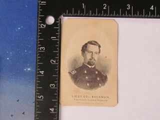 19th Indiana Infantry Iron Brigade Lt.  Colonel Alois Bachman cdv engraving 3