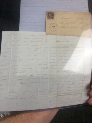 CIVIL WAR LETTER TO WOUNDED SOLDIER FROM PARENTS WASHINGTON DC FEB 13,  1863 2