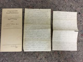 Two 1863 Letters From Union Soldiers To Wife - Plus Wife’s Pension - Benjamin Beebe