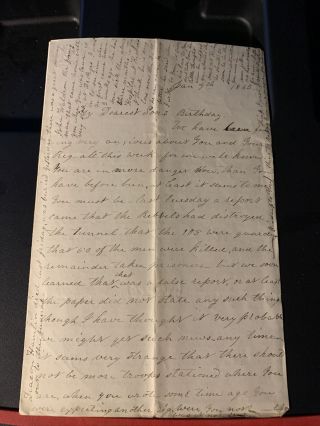 Civil War Letter To Major Dutton 105th Illinois Infantry From Mother Sycamore