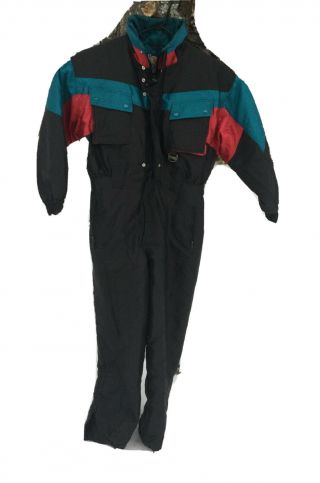 Vintage Mens Ski Suit 80s 90s Hot Music One Piece Snow Suit Size Xl