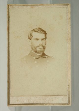 1860s Civil War Union Army Officer Cdv Photograph Orleans Louisiana 2