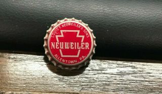 Vintage Neuweiler Beer Brewing Pa Tax Cork Bottle Cap Crown Allentown Pa