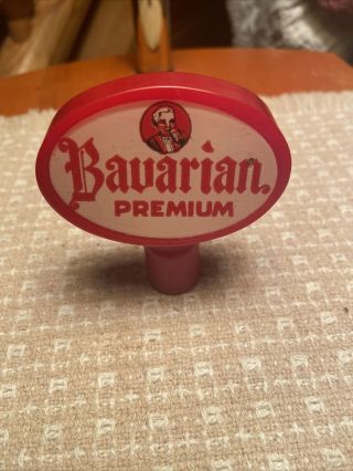 Vintage Red Plastic Bavarian Premium Beer Tap Handle Mt.  Carbon Pa.