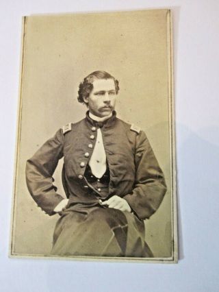 Cdv - Captain Of Infantry Taken At Haven,  Connecticut