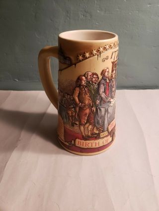Miller Beer Stein Mug Birth Of A Nation 1776,  2nd In Series No 246435