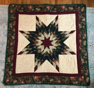 Handmade Amish Quilt Throw,  Wall Hanging,  38 X 38