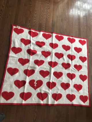Biederlack Of America Vintage Heart Throw Blanket Valentine’s Day