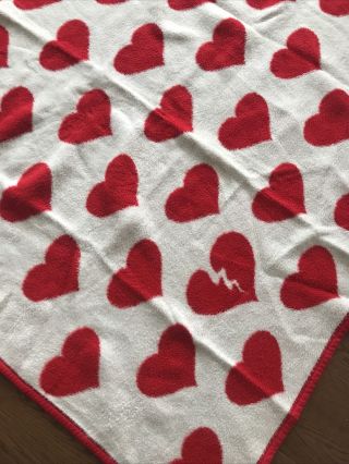 Biederlack Of America Vintage HEART Throw Blanket Valentine’s Day 2