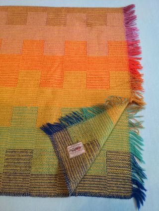 Early Label Avoca Handweavers Wool Throw Blanket Shawl Republic Of Ireland