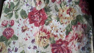 Vintage Ralph Lauren Constance Floral Queen Flat Bed Sheet