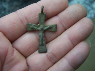 Confederate Dug Civil War Brass Cross Crucifix Camp Find Brandy Station