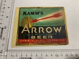 Kamm & Schellinger Arrow Beer Label