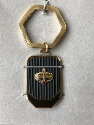 Vintage 10k Gold Emblem American Oil Service Gp Keyfob Gas Oil Petroleum Amoco