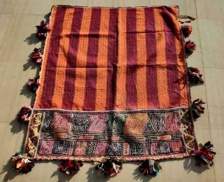 48 " X 41 " Handmade Embroidery Old Tribal Ethnic Wall Hanging Decor Tapestry