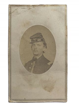 Civil War Officer Cdv Captain David Westcott Palmer Company I,  145th York