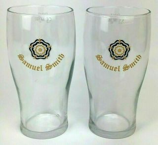 Set Of 2 Samuel Smith British Beer Pint Glasses Tadcaster,  North Yorkshire
