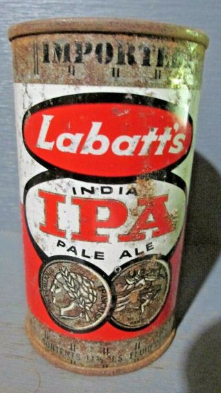 1950`s Labatt`s India Pale Ale Flat Top Beer Can - [read Description] -