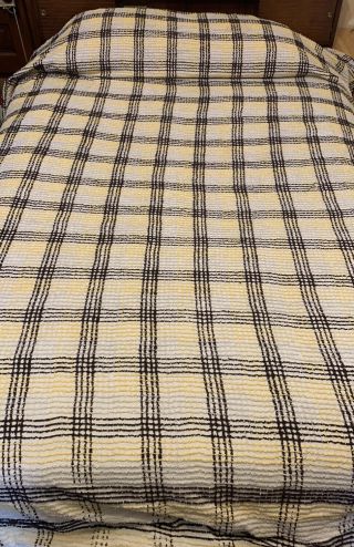 Vintage Cabin Crafts Needle Tuft Chenille Bedspread Blanket 95 X 100