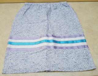 Xl Homemade Purple Flower Design Native American Indian Ribbon Skirt