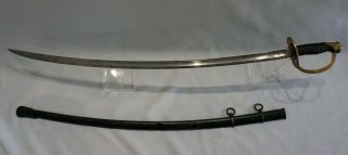 Civil War Model 1860 Imported Cavalry Saber With Inspection Stamp - Dated 1865
