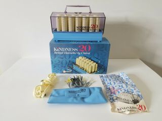 Vintage Clairol Kindness 20 Instant Hairsetter 761 Wax Core Hot Rollers W/clips