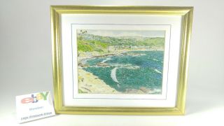 Vintage Dick Sussman Signed And Numbered 7/90 Lithograph Ocean Beach Palm Laguna