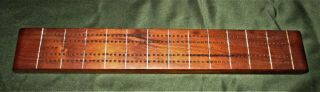 Hawaii Vintage Hawaiian Koa Wood Cribbage Board 18 " L X 2 3/4 " D X 1 2/8 " H
