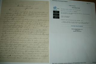 1863 Civil War Hand Written Letter Of Resignation By Captain 25th Iowa Infantry
