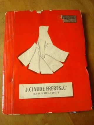 Vintage 1957 J Claude Fabric Sample Book Plaid Stripes