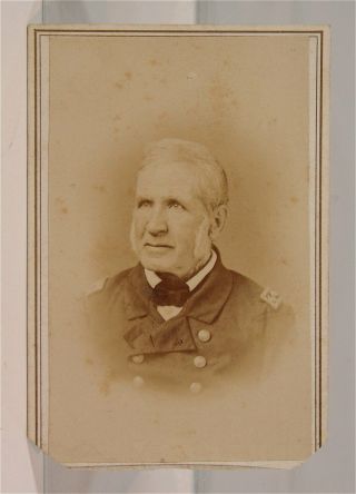 1860s Civil War Navy Paymaster Cdv Photograph - Brown Water Navy Uss Powhatan