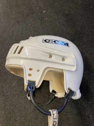 Vintage Ccm Hockey Helmet White