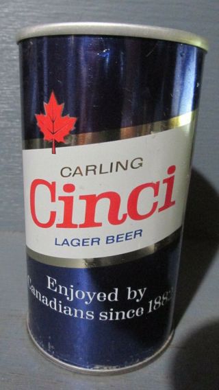 Carling Cinci Canadian Wide Seam Steel Beer Can - [read Description] -