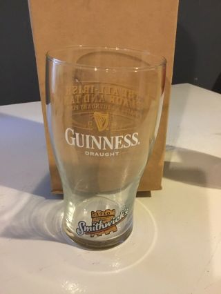 Guinness/ Smithwicks Black And Tan Beer Glasses Set Of 2