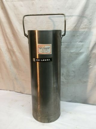 Vtg Dairy Farm De Laval Stainless Steel Cream,  Milk,  Maple Syrup Cylinder Can